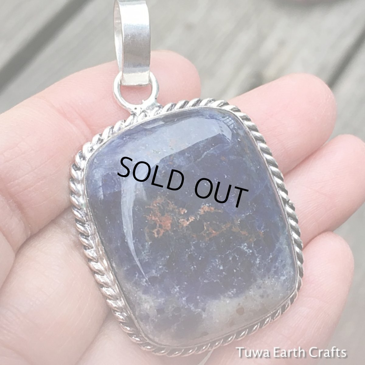 画像7: 1点もの 魔よけ石 ゼオライトインソーダライト(サンセットソーダライト)ペンダント*パワーストーン (7)