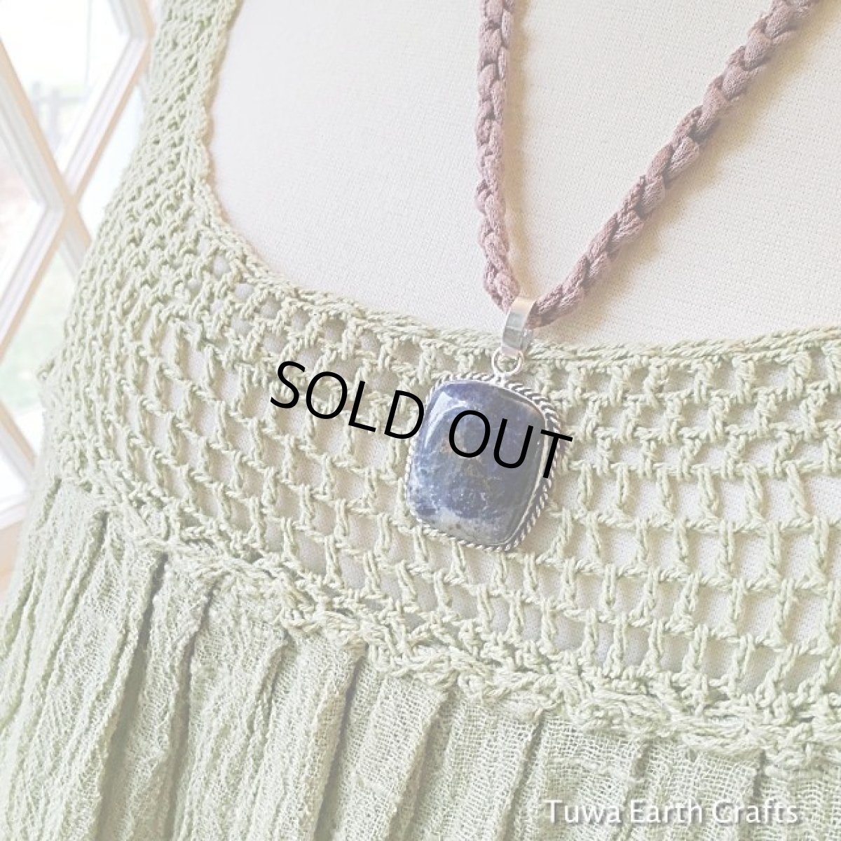 画像11: 1点もの 魔よけ石 ゼオライトインソーダライト(サンセットソーダライト)ペンダント*パワーストーン (11)