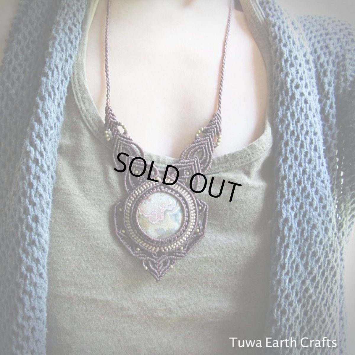 画像19: 1点物　高品質クレージレースアゲート　ネックレス*ハンドメイド天然石パワーストーンアクセサリー (19)