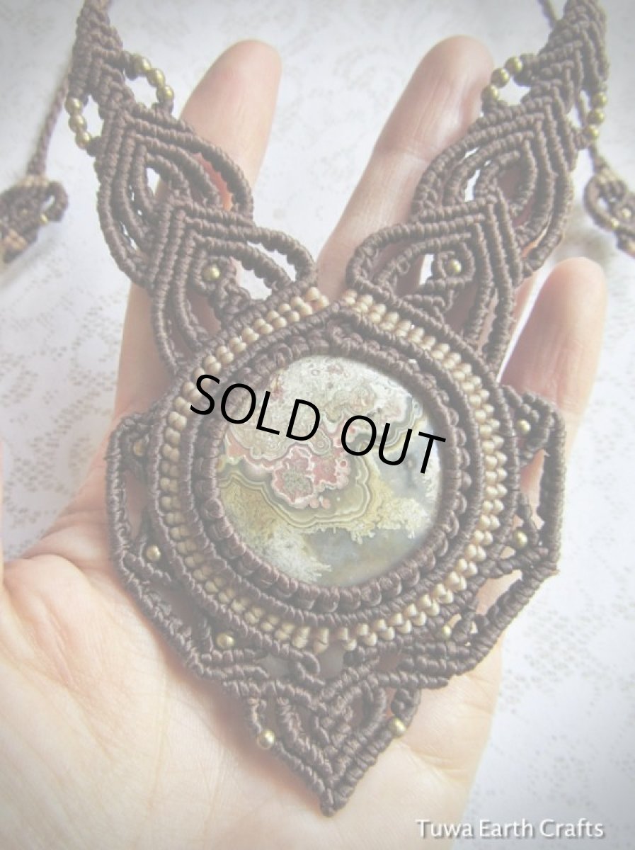 画像12: 1点物　高品質クレージレースアゲート　ネックレス*ハンドメイド天然石パワーストーンアクセサリー (12)