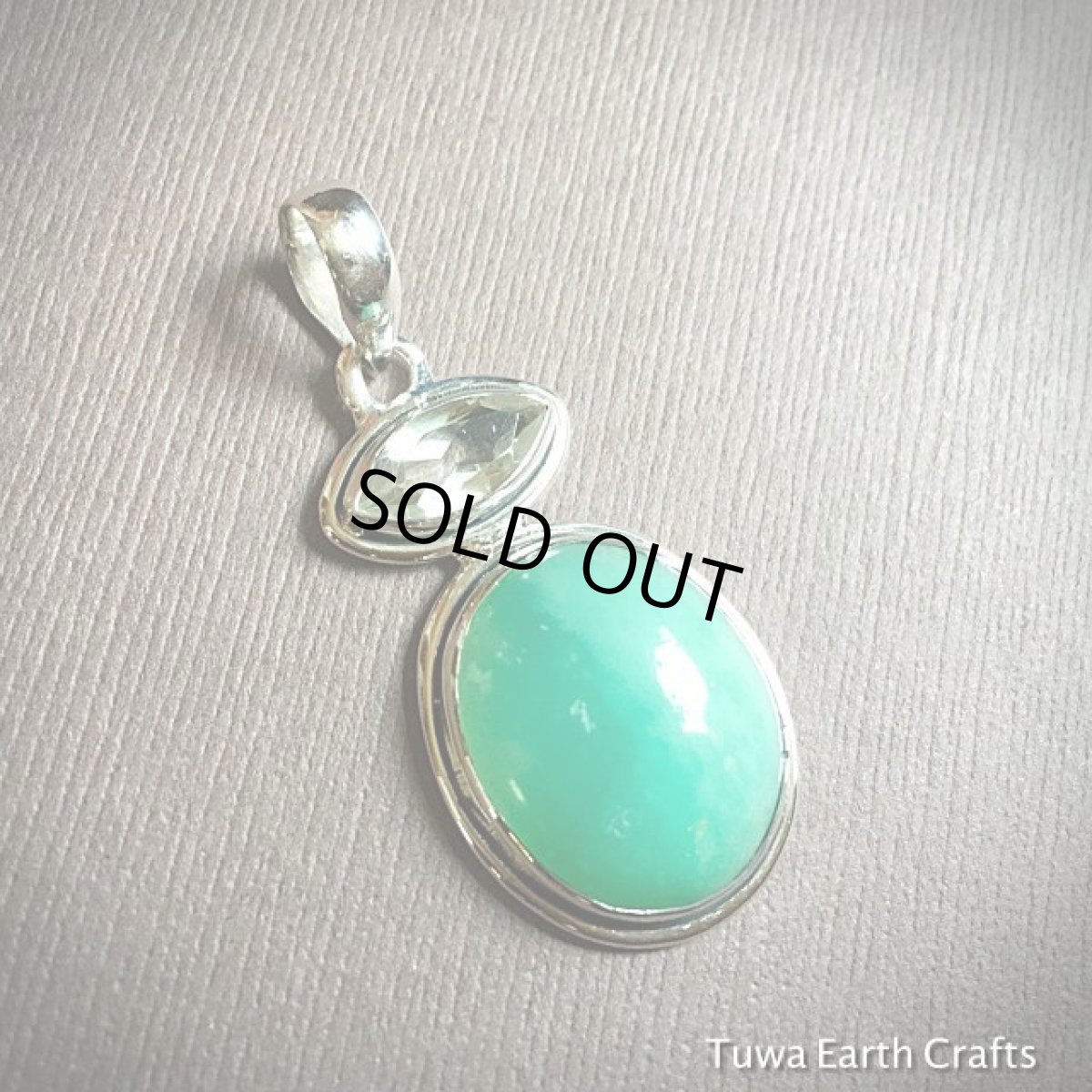 画像3: 【自己実現・才能開花】高品質 天然クリソプレーズ＆宝石質マーキスカット水晶　1点もの ペンダントトップ★パワーストーン★スターリングシルバー (3)