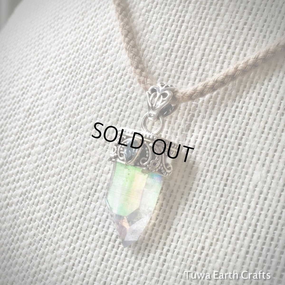 画像13: 1点物 オーロラ色　高品質エンジェルオーラ&ブルートパーズ　ペンダントトップ*タイムリンク水晶ポイント*ヒーリングクリスタル (13)