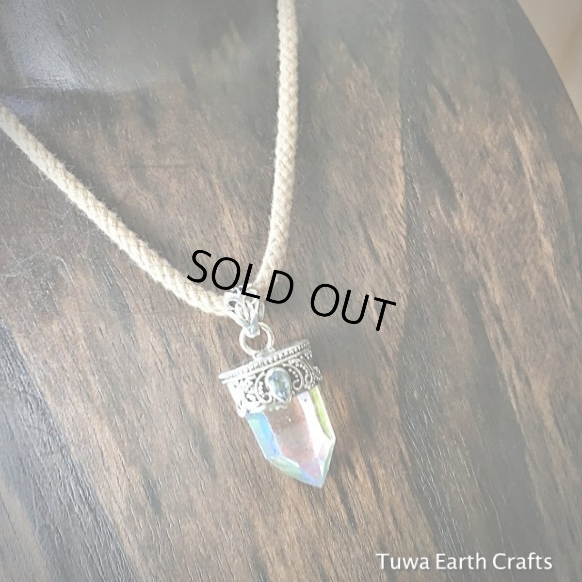 画像17: 1点物 オーロラ色　高品質エンジェルオーラ&ブルートパーズ　ペンダントトップ*タイムリンク水晶ポイント*ヒーリングクリスタル (17)