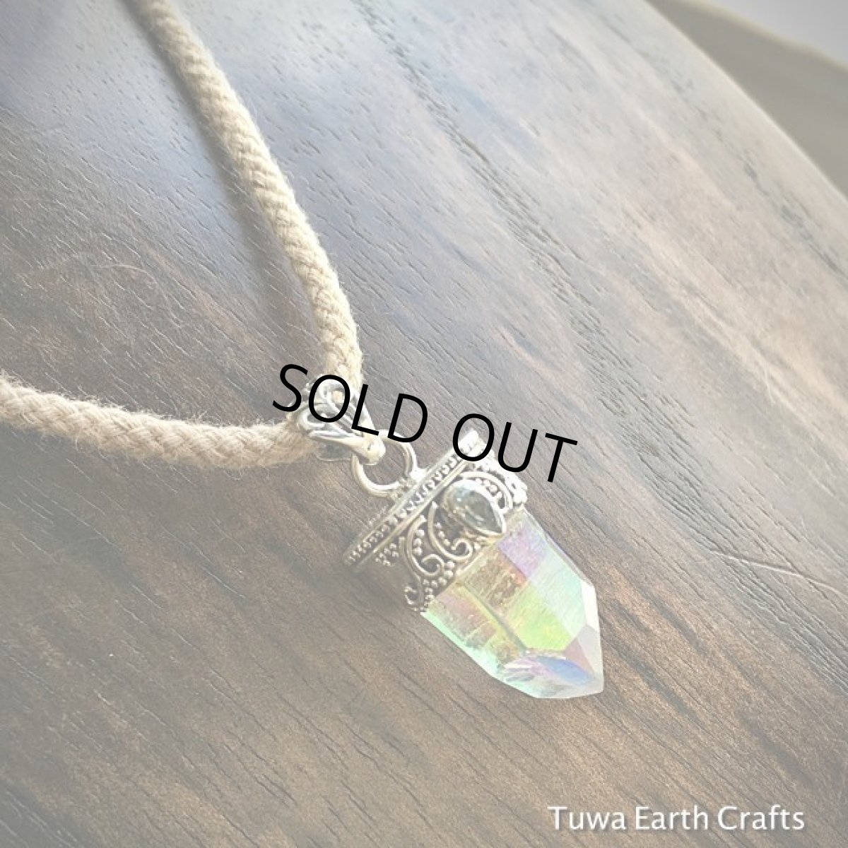 画像20: 1点物 オーロラ色　高品質エンジェルオーラ&ブルートパーズ　ペンダントトップ*タイムリンク水晶ポイント*ヒーリングクリスタル (20)