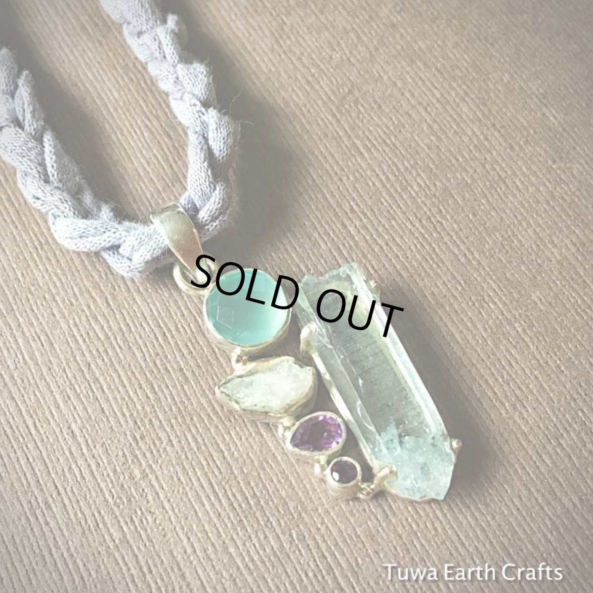 画像12: 【オーラの浄化・自己表現力アップ・良運を引き寄せる】1点物 アクアオーラ ペンダント with レインボームーンストーン原石&アクアカルセドニー&アメジスト スターリングシルバー ヒーリングジュエリー (12)
