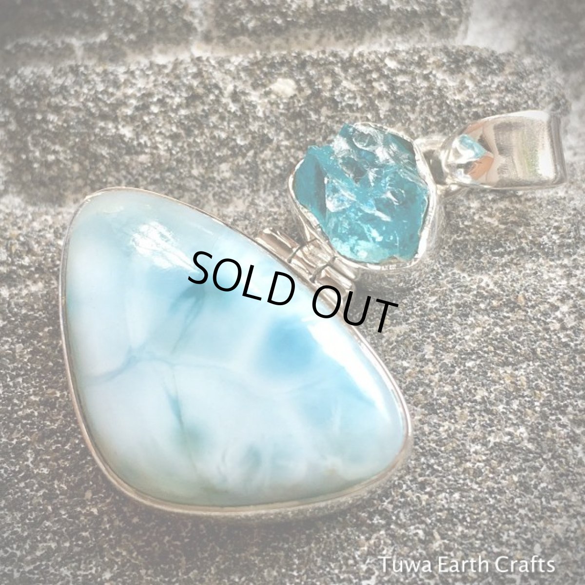 画像2: 【世界３大ヒーリングストーン】高品質ラリマー&ネオンブルーアパタイト原石 1点ものペンダントトップ (2)