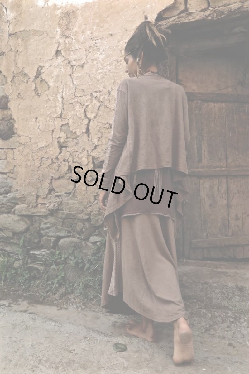 画像9: 再入荷♪ 草木染め♪ 柔らかオーガニックヘンプコットン  スカート★バイキングアート装飾模様が個性的★ナチュラルジプシー トライバル　エコ スローファッション 無農薬 (9)