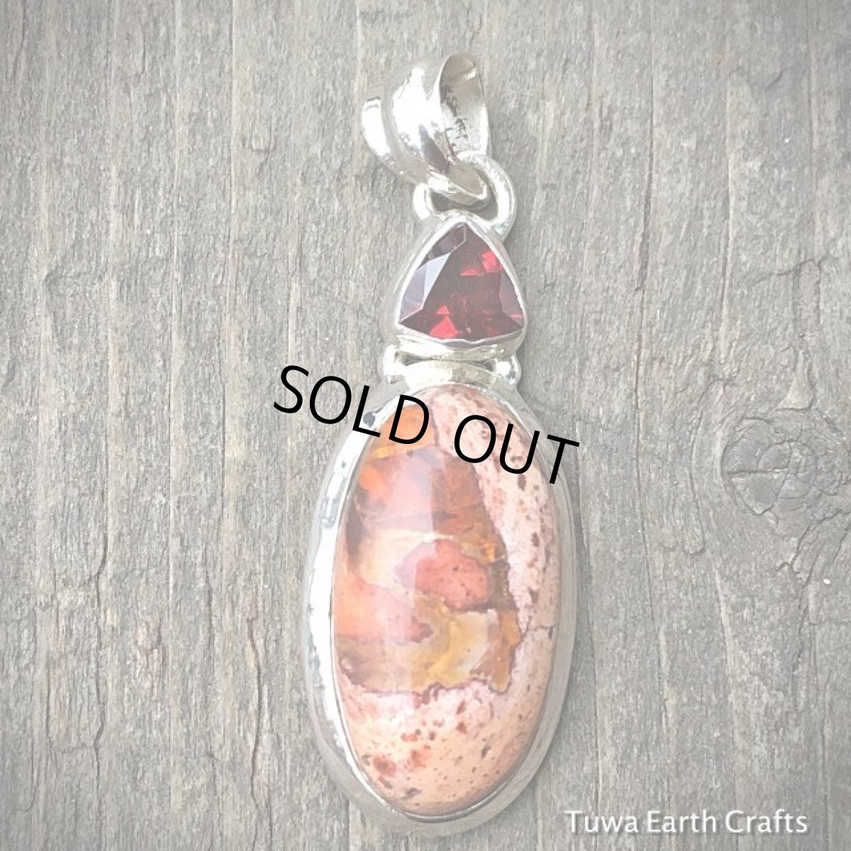 画像3: 【幸運の石】1点物　メキシカンオパール ＆ガーネット ペンダント★ファイヤーオパール★スターリングシルバー (3)