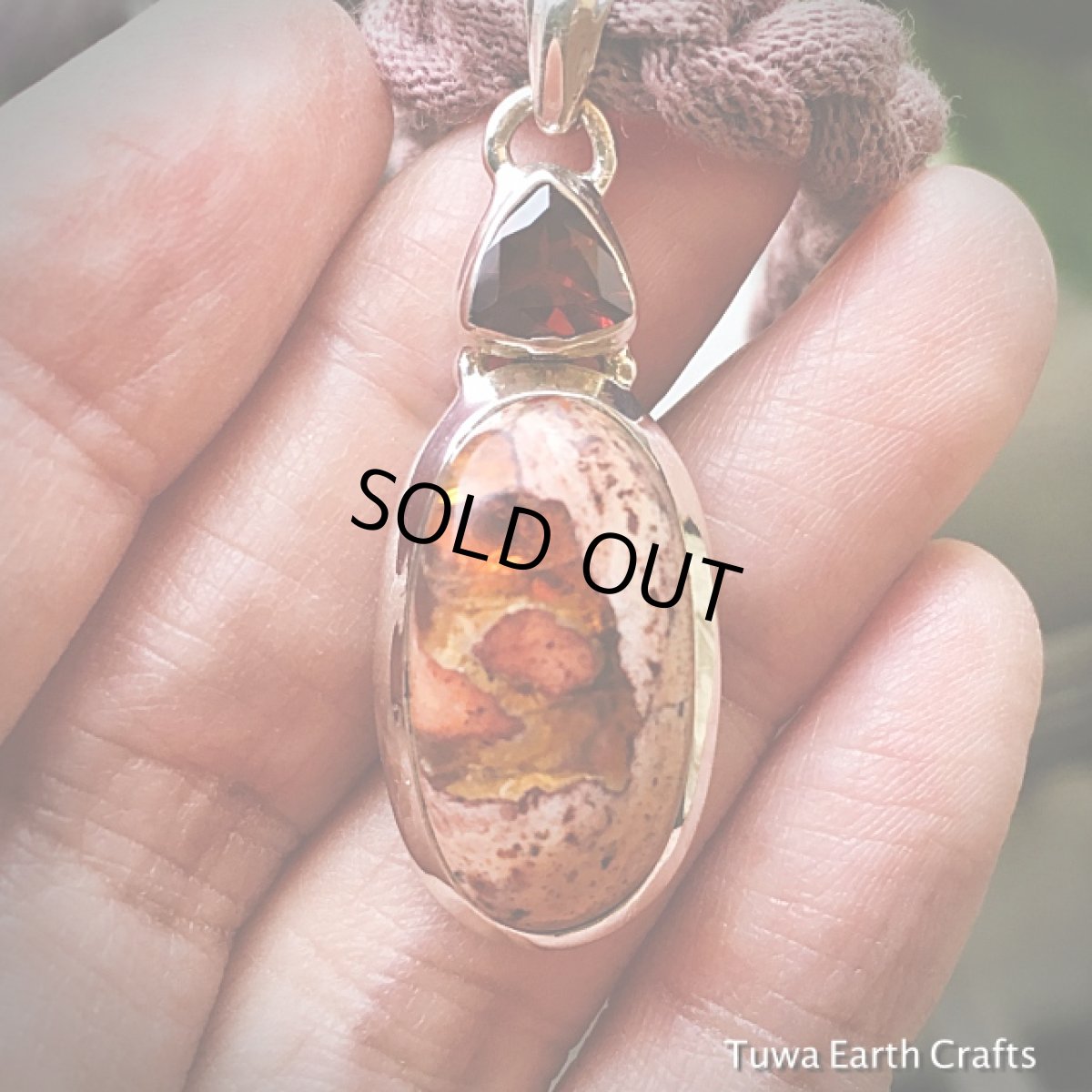 画像10: 【幸運の石】1点物　メキシカンオパール ＆ガーネット ペンダント★ファイヤーオパール★スターリングシルバー (10)