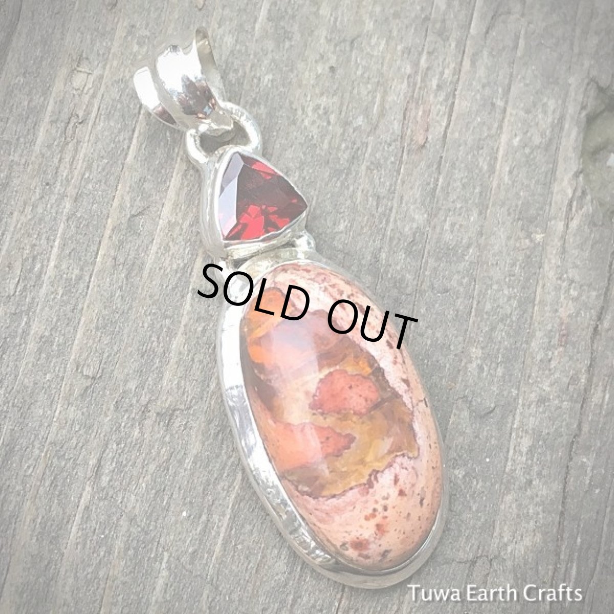 画像2: 【幸運の石】1点物　メキシカンオパール ＆ガーネット ペンダント★ファイヤーオパール★スターリングシルバー (2)