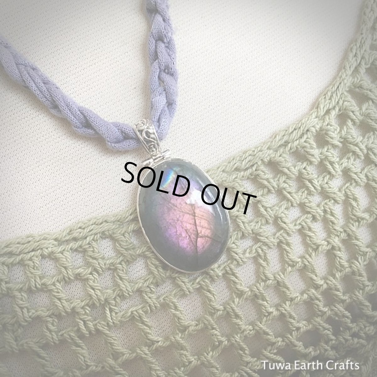 画像8: 【レア♪】パープル・ピンク　ラブラドライト　ペンダントトップ★スターリングシルバー天然石パワーストーン アクセサリー (8)