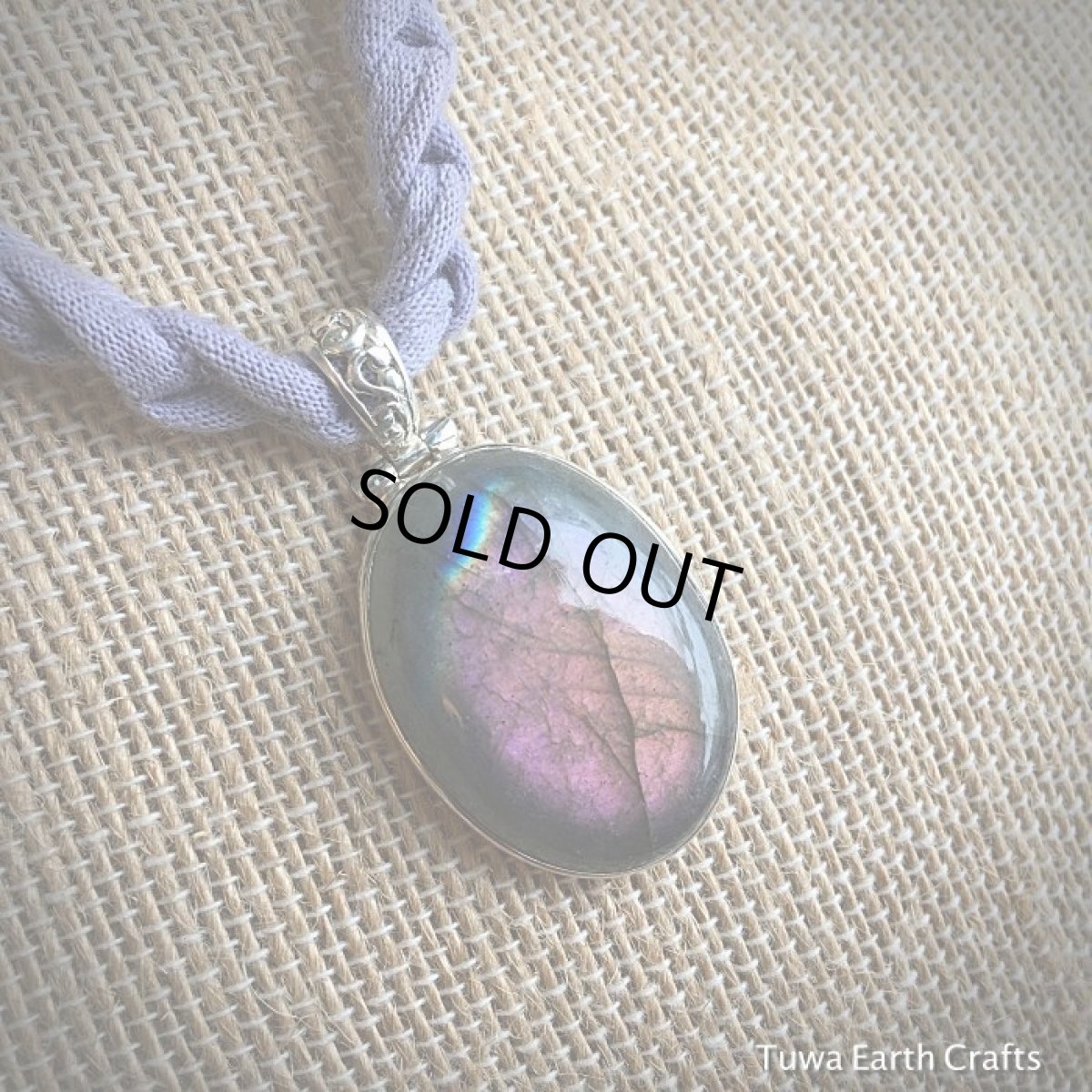 画像4: 【レア♪】パープル・ピンク　ラブラドライト　ペンダントトップ★スターリングシルバー天然石パワーストーン アクセサリー (4)