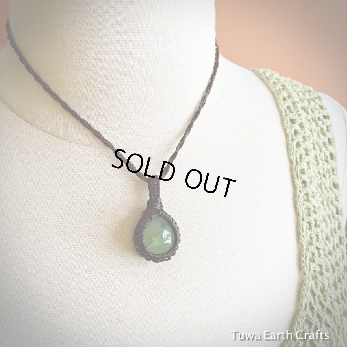 画像6: 【断捨離の石】１点ものぷっくりプレナイト（マリ産）シンプルネックレス/ペンダント★ヒーリングストーン★ハンドメイド★アレルギーフリー (6)