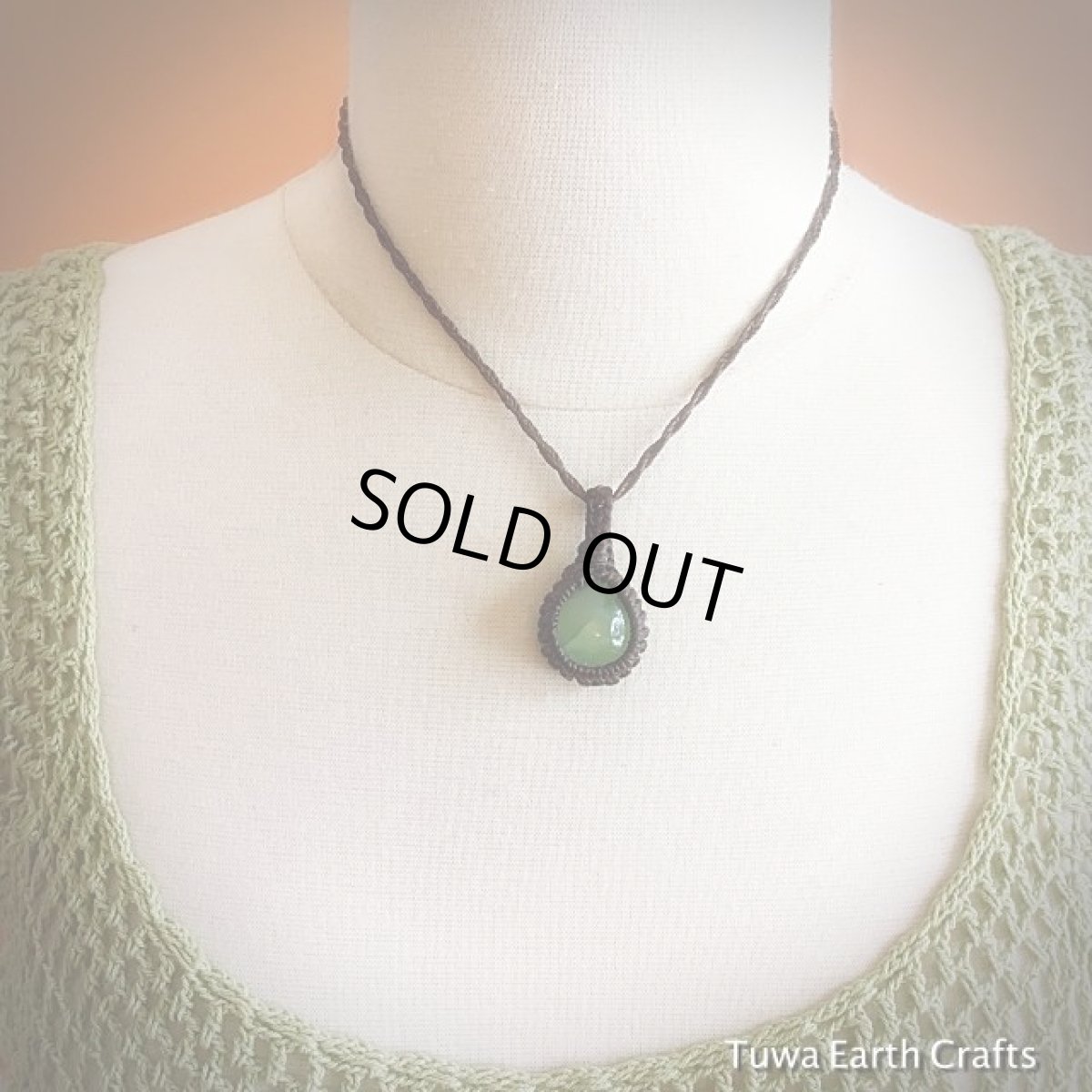 画像7: 【断捨離の石】１点ものぷっくりプレナイト（マリ産）シンプルネックレス/ペンダント★ヒーリングストーン★ハンドメイド★アレルギーフリー (7)