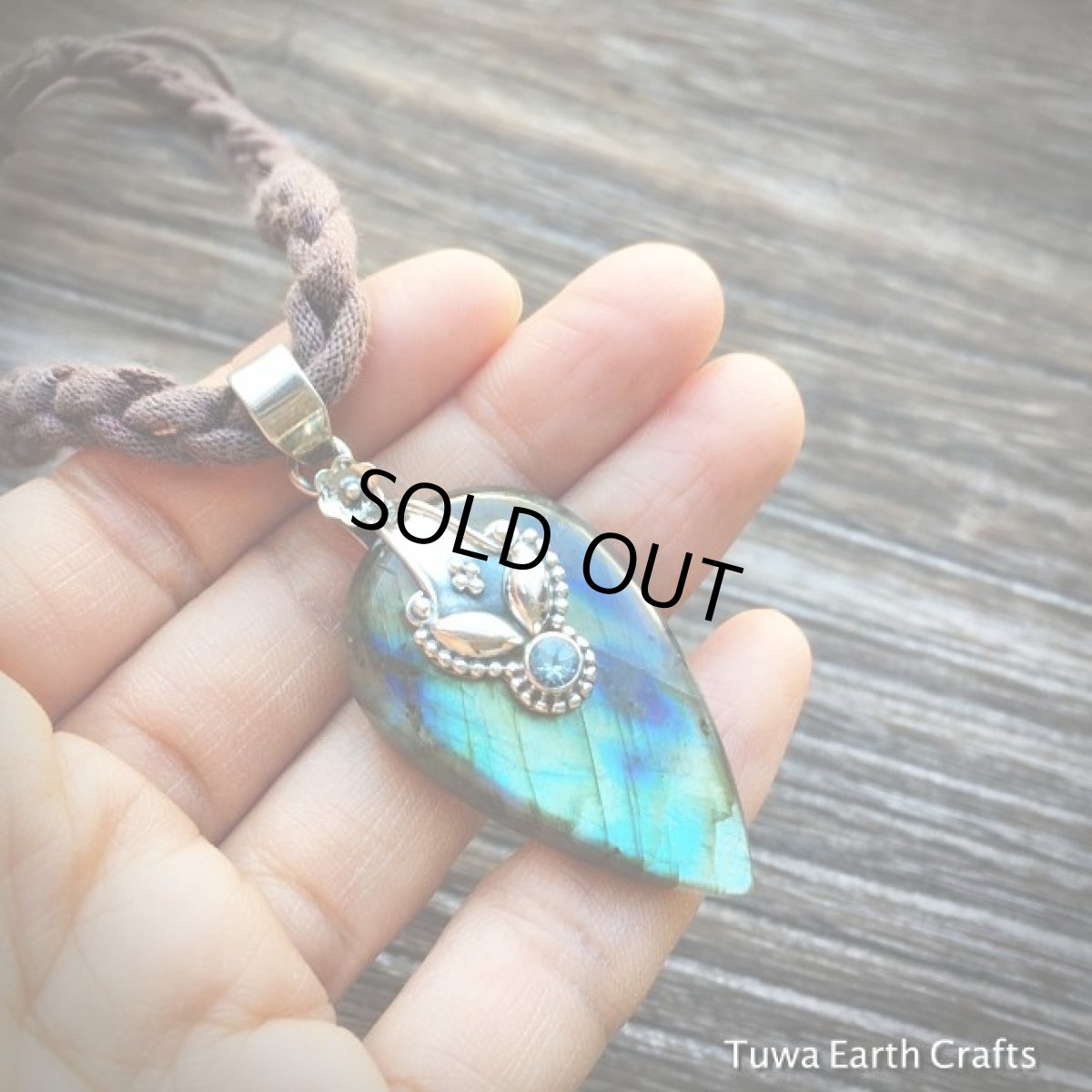 画像11: 【夢の実現をサポート♪】1点物★高品質ラブラドライト&きらきらブルートパーズ　大ぶりペンダントトップ★スターリングシルバー (11)