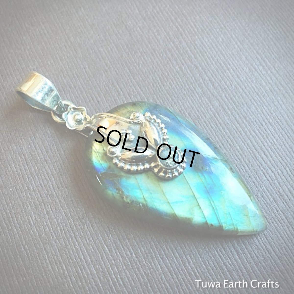 画像7: 【夢の実現をサポート♪】1点物★高品質ラブラドライト&きらきらブルートパーズ　大ぶりペンダントトップ★スターリングシルバー (7)