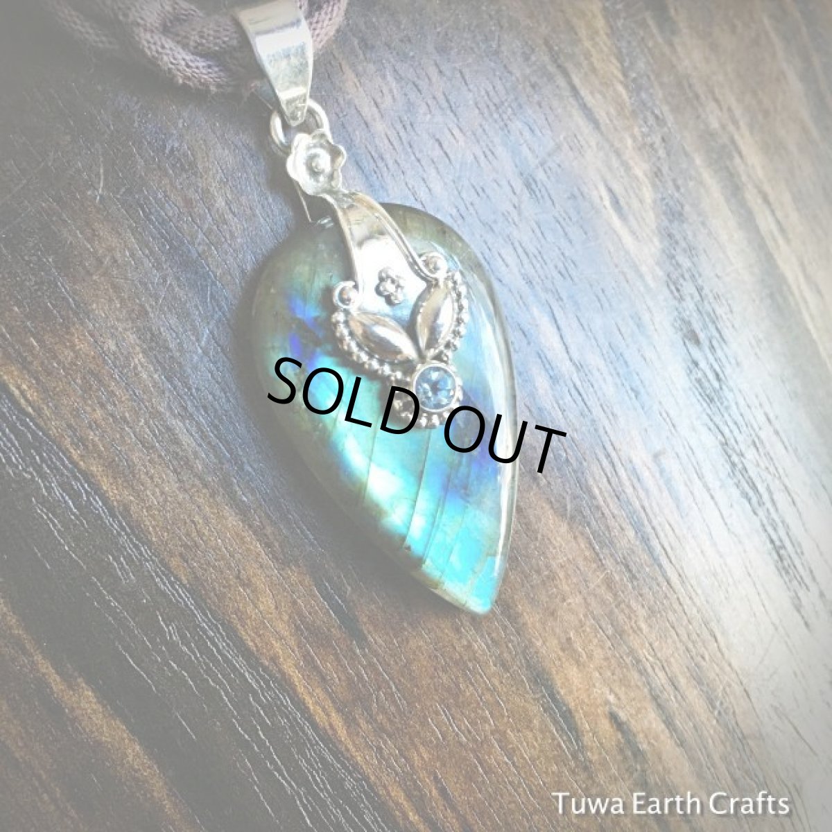 画像9: 【夢の実現をサポート♪】1点物★高品質ラブラドライト&きらきらブルートパーズ　大ぶりペンダントトップ★スターリングシルバー (9)