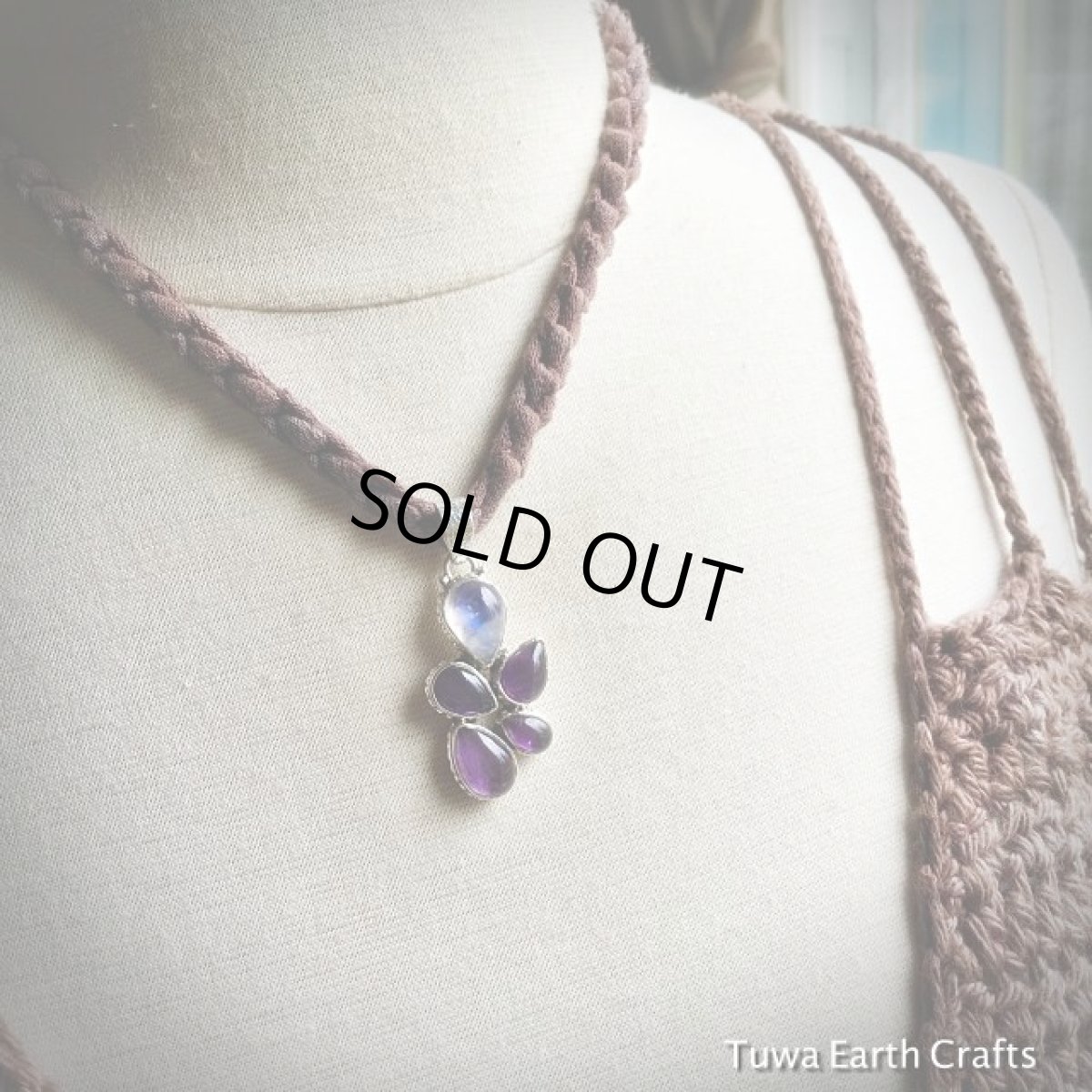 画像11: 1点物★高品質アメジスト&レインボームーンストーン ペンダントトップ スターリングシルバー アクセサリー (11)