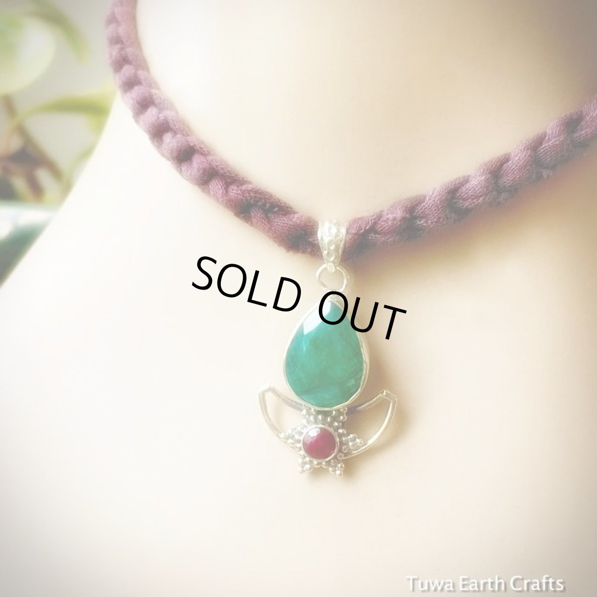 画像5: 個性的な月と星デザイン♪ 高品質 天然エメラルド＆ルビー ペンダントトップ★スターリングシルバー★貴石 (5)