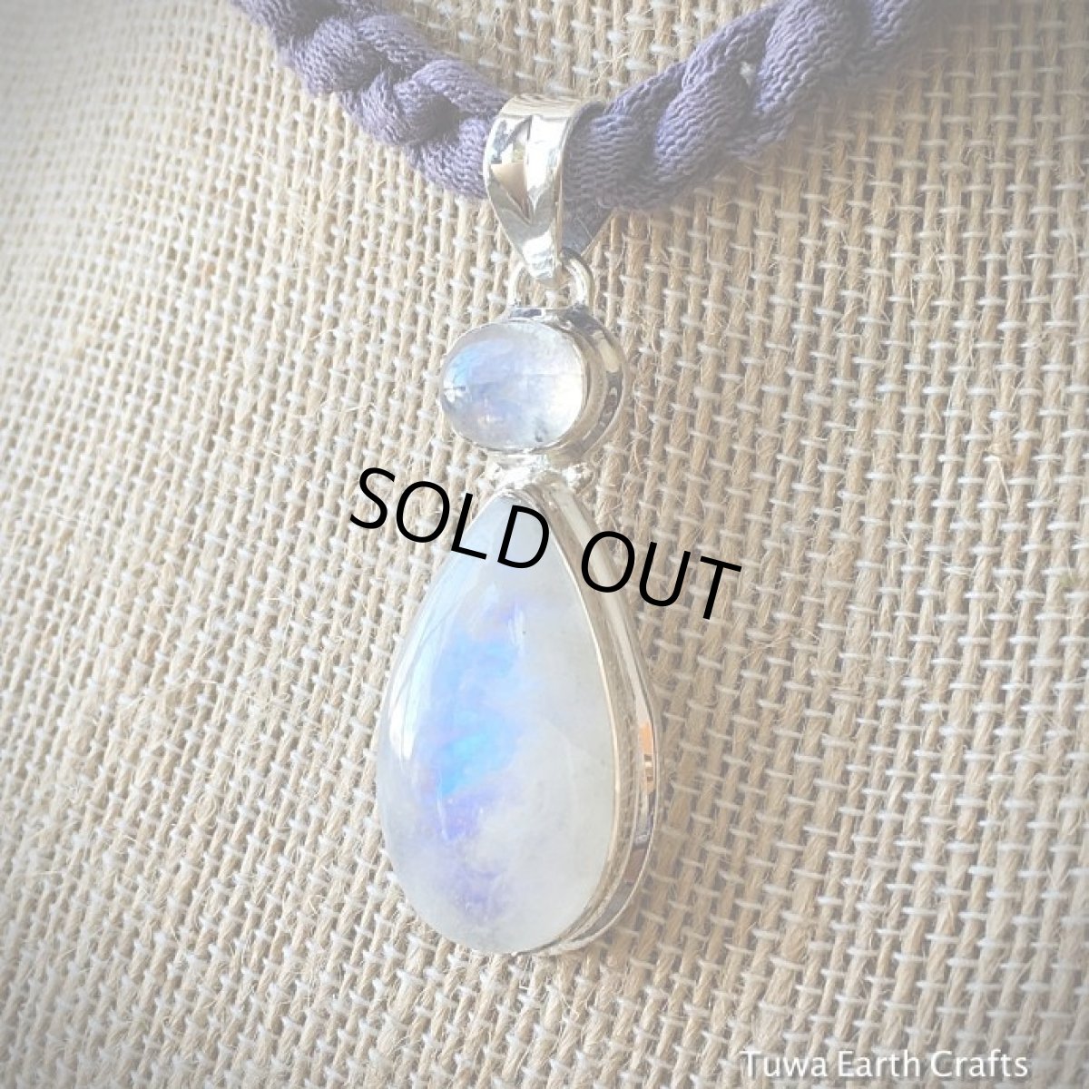 画像4: 1点物　極上レインボームーンストーン２石使いペンダントトップ★スターリングシルバー　パワーストーン　天然石 (4)