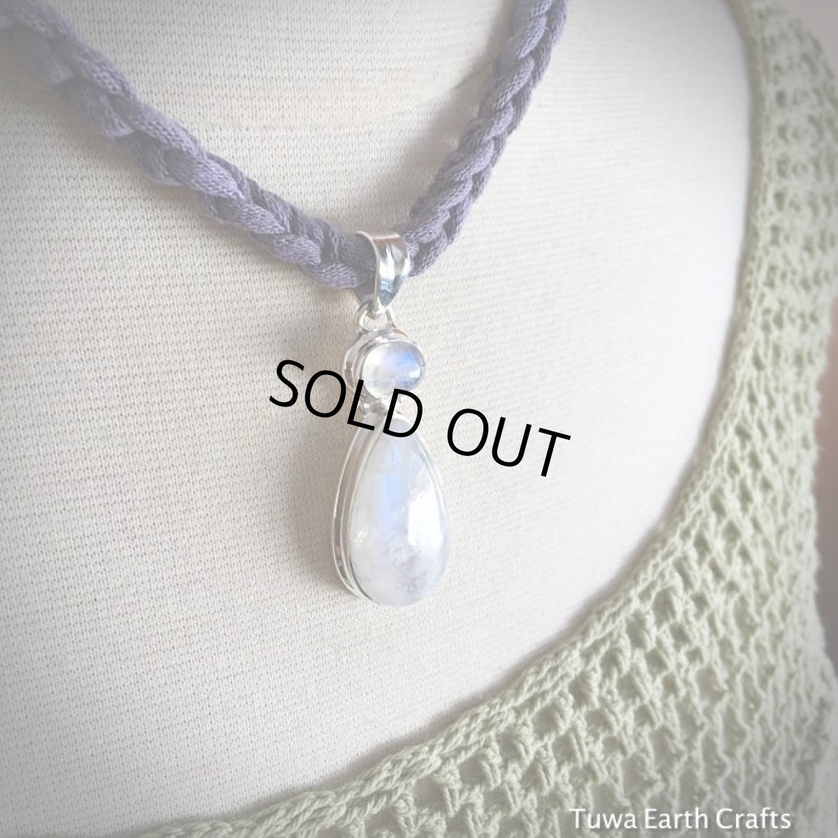 画像14: 1点物　極上レインボームーンストーン２石使いペンダントトップ★スターリングシルバー　パワーストーン　天然石 (14)