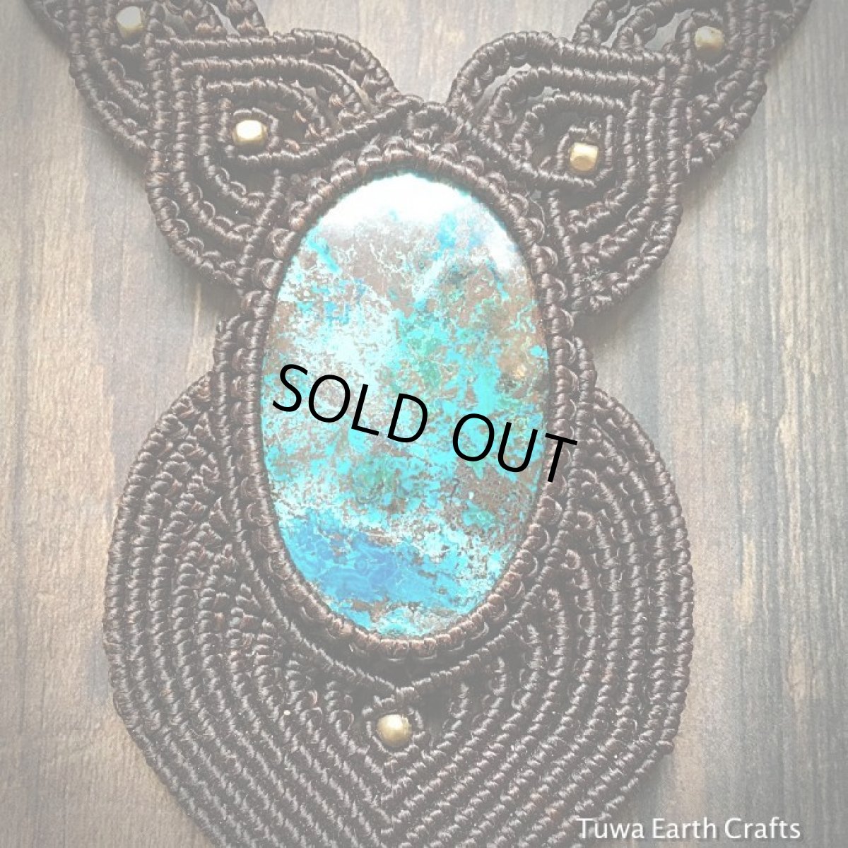 画像2: 【ヒーリング・開運】青い地球色♪ 大ぶり高品質ペルー産クリソコラ　ネックレス/チョーカー*クリソコーラ*トライバル・ジプシーアクセサリー天然石パワーストーン (2)