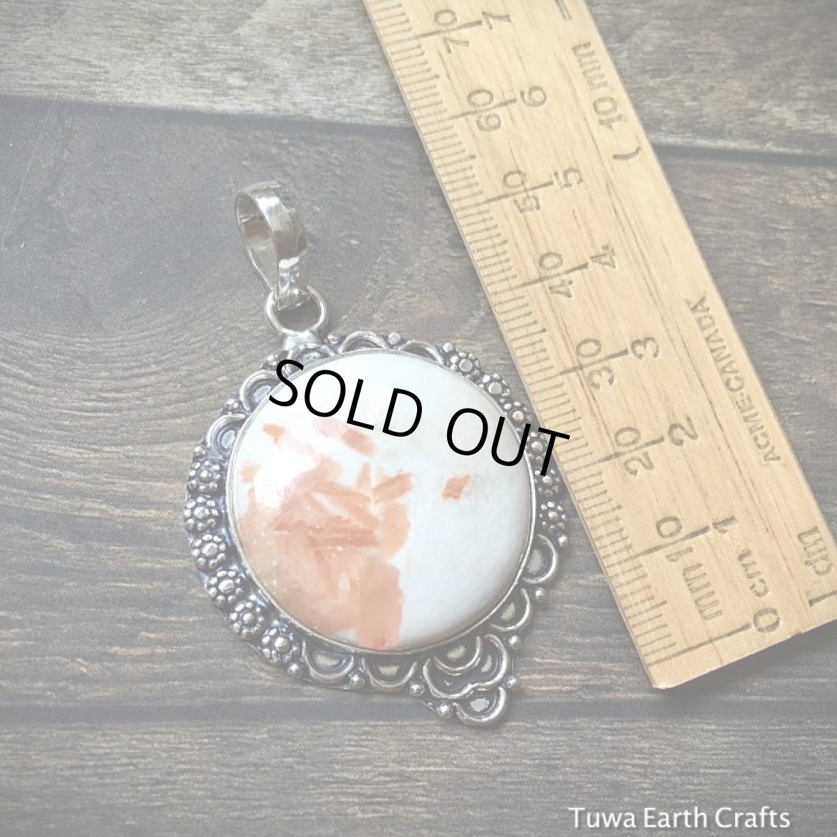 画像11: 【浄化・ヒーリング・瞑想】大ぶり　スコレサイト　スコレス沸石　まんまる満月型　ペンダントトップ　スティルバイト入り*1点物パワーストーン天然石アクセサリー (11)