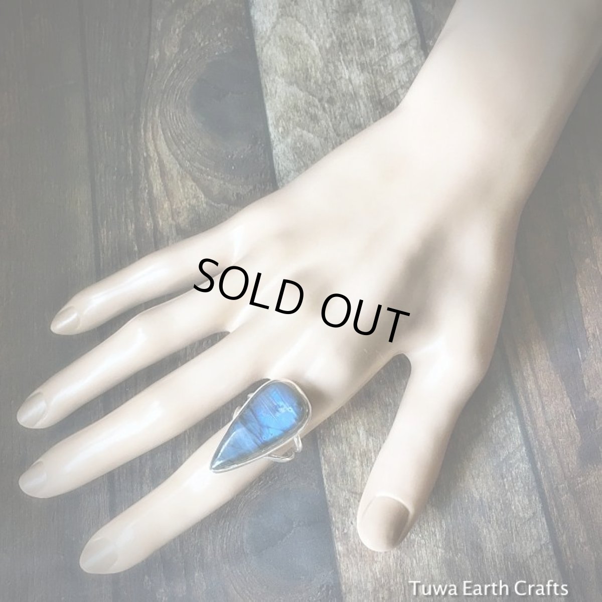 画像13: 1点物　高品質ラブラドライト（カナダ産）シルバーリング　神秘的ディープブルー大ぶり　指輪15号　天然石パワーストーンアクセサリー (13)