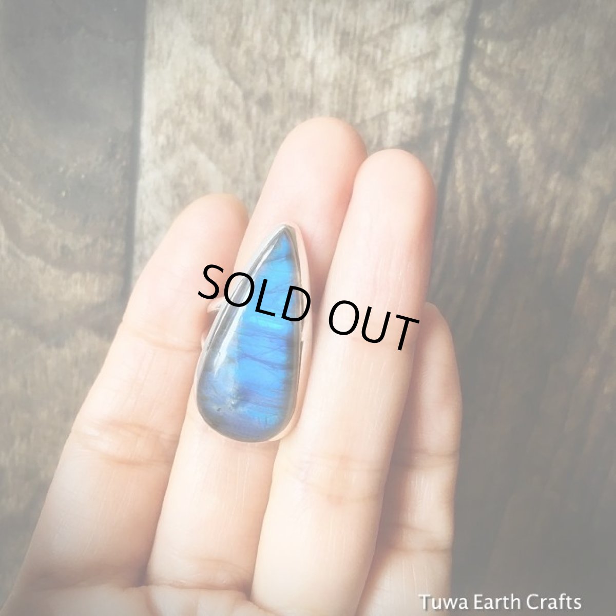 画像4: 1点物　高品質ラブラドライト（カナダ産）シルバーリング　神秘的ディープブルー大ぶり　指輪15号　天然石パワーストーンアクセサリー (4)