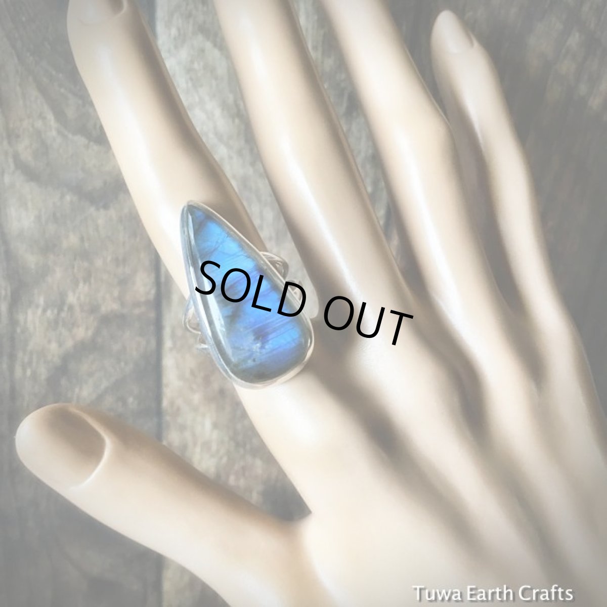 画像10: 1点物　高品質ラブラドライト（カナダ産）シルバーリング　神秘的ディープブルー大ぶり　指輪15号　天然石パワーストーンアクセサリー (10)