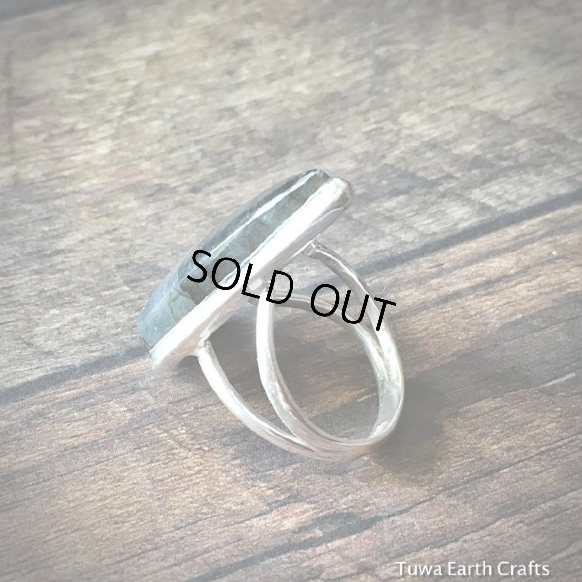 画像16: 1点物　高品質ラブラドライト（カナダ産）シルバーリング　神秘的ディープブルー大ぶり　指輪15号　天然石パワーストーンアクセサリー (16)