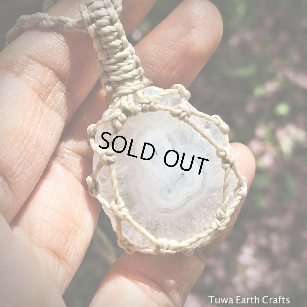 画像4: 【魔除け・邪気払い】高品質ソーラークォーツ　ペンダント/ネックレス　1点物★原石＊スピリチュアル＊シンプルマクラメ編みアクセサリー＊天然石パワーストーン (4)