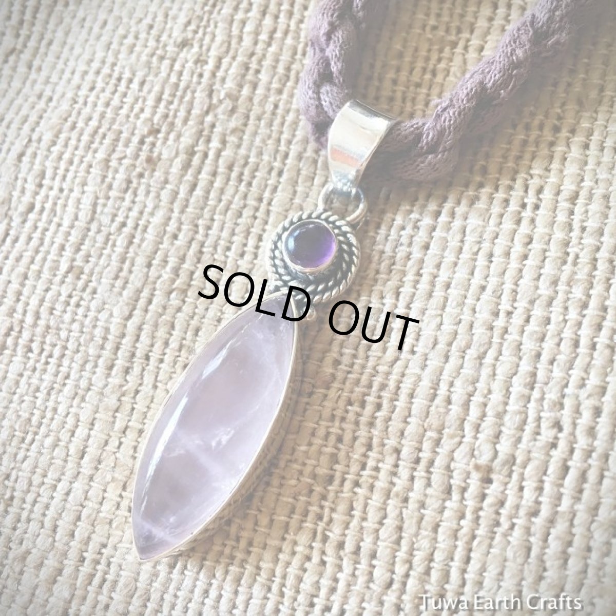 画像9: 1点物　高品質ぷっくりローズクォーツ＆アメジスト　ペンダントトップ★天然石パワーストーンアクセサリー★スターリングシルバー (9)