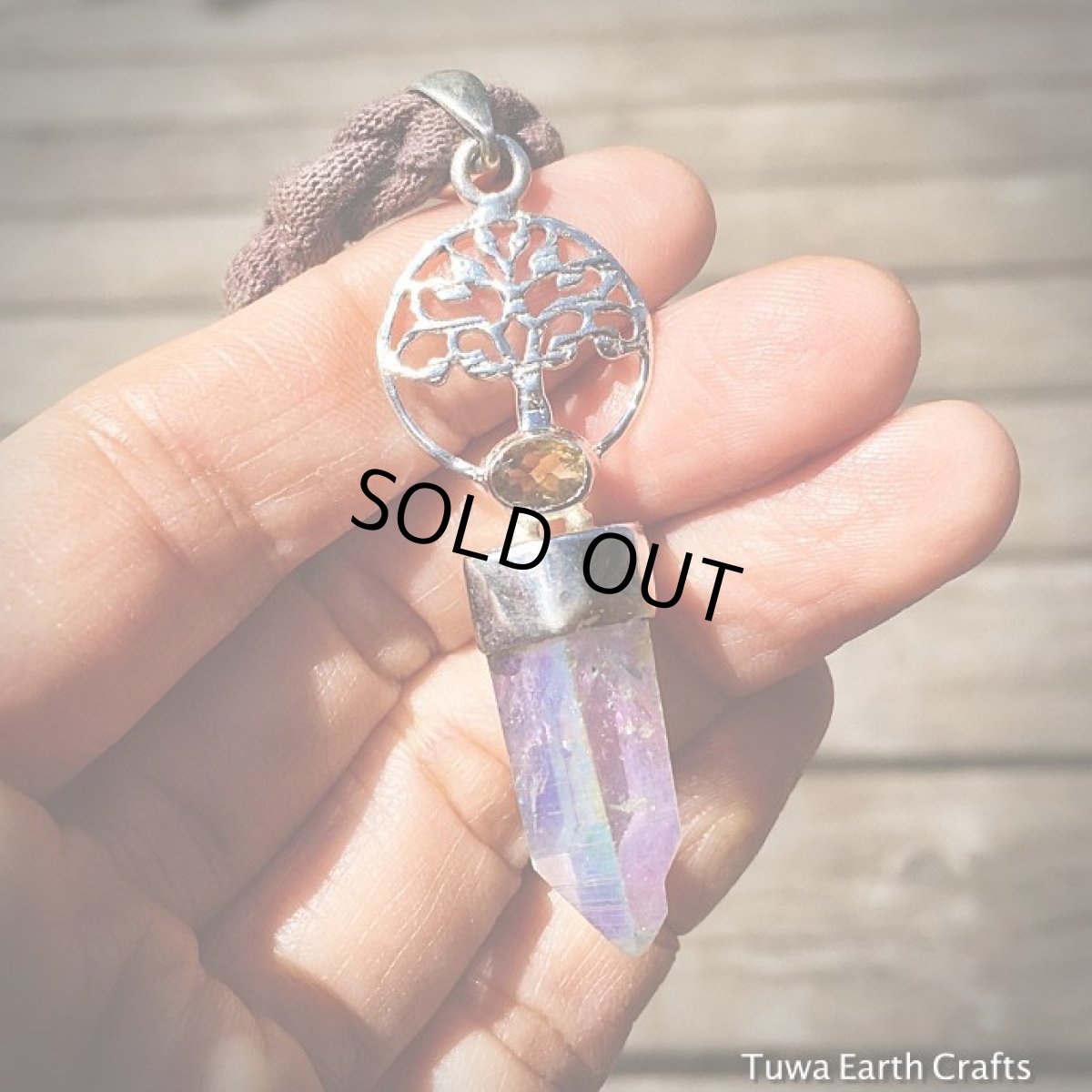 画像5: 【生命の樹・ツリーオブライフ】極上エンジェルオーラクォーツ 1点物ペンダントトップ withシトリン ウインドウ入り★スターリングシルバー ハンドメイド 水晶 ヒーリングクリスタル (5)