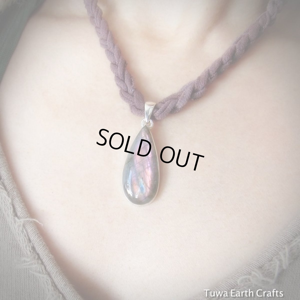 画像6: 【レア1点物♪】パープル〜ピンク　オーロラ色ラブラドライト　ペンダントトップ★スターリングシルバー天然石パワーストーン アクセサリー (6)