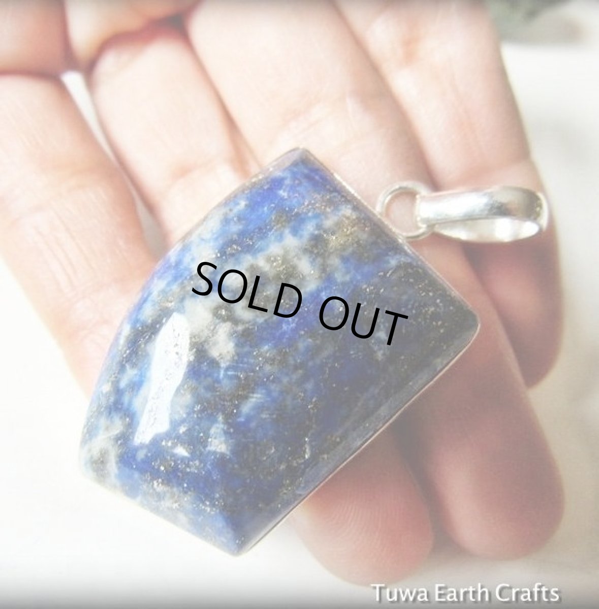 画像2: 1点物★大ぶりラピスラズリ（アフガニスタン産）天然石ペンダントトップ*シルバー*パワーストーンアクセサリー (2)