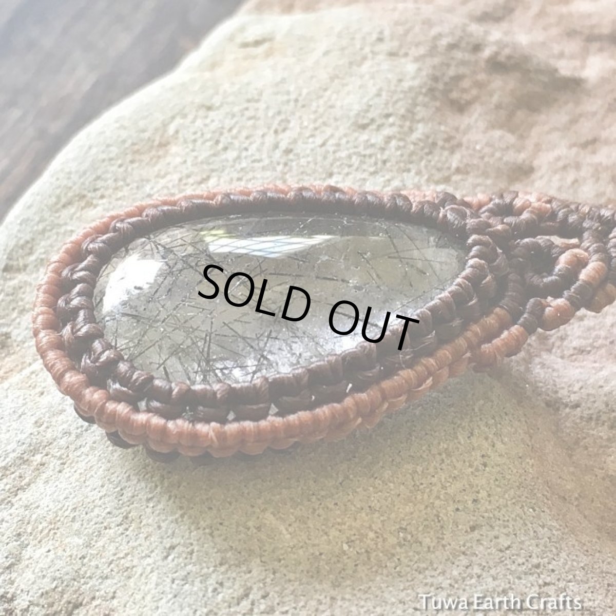 画像5: 【仕事運・金運アップ】ブラックルチルクォーツ ネックレス*マクラメ編み*黒針水晶　天然石パワーストーンネックレス (5)