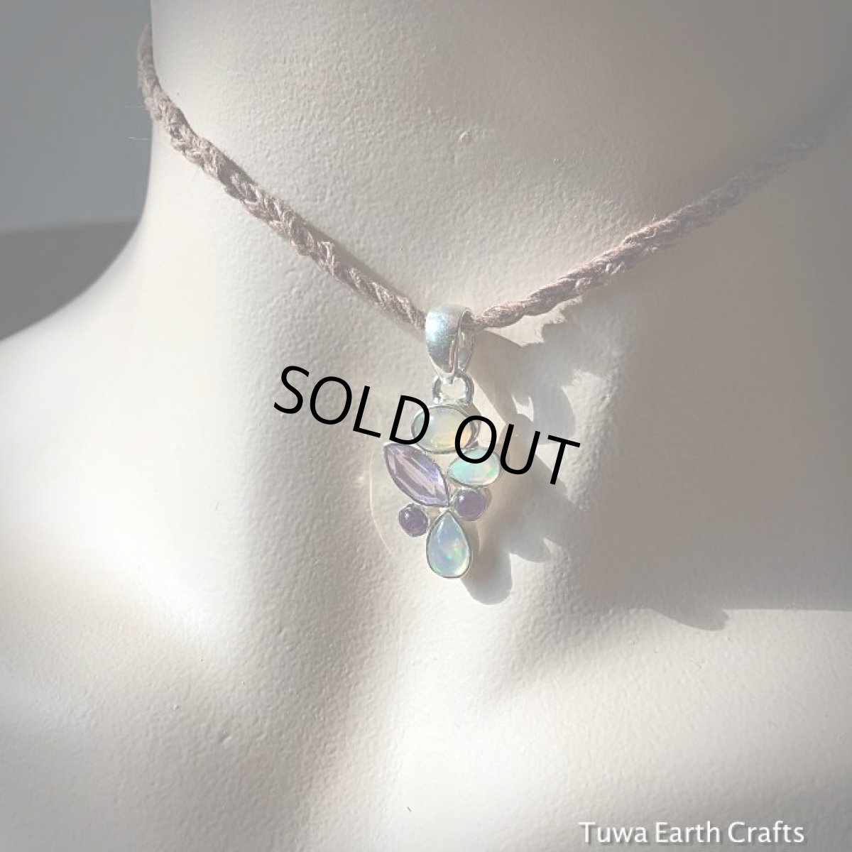 画像15: １点もの　高品質エチオピア産オパール＆宝石質アメジスト ペンダントトップ★プレシャスオパール　天然石ヒーリングストーン ジュエリー (15)