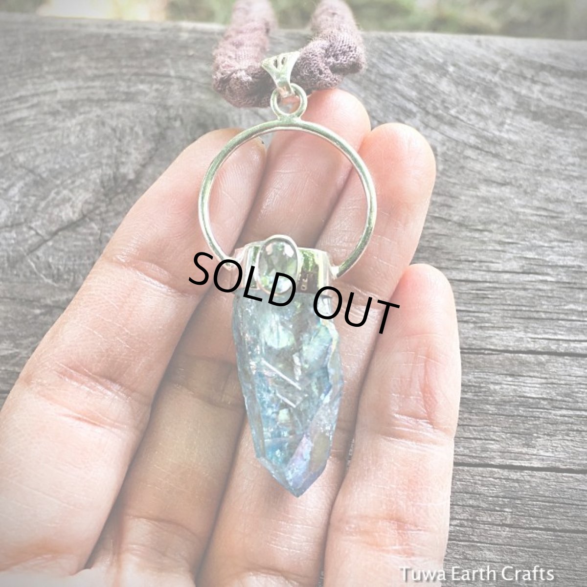 画像2: 1点物大ぶり高品質アクアオーラ&ブルートパーズ　ペンダントトップ★シルバー925／スターリングシルバー★ヒーリングジュエリー (2)