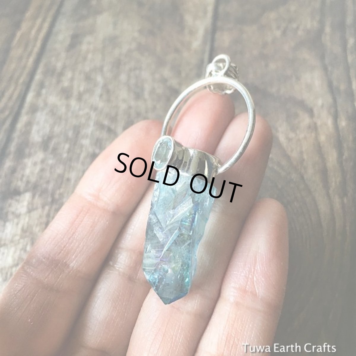 画像6: 1点物大ぶり高品質アクアオーラ&ブルートパーズ　ペンダントトップ★シルバー925／スターリングシルバー★ヒーリングジュエリー (6)