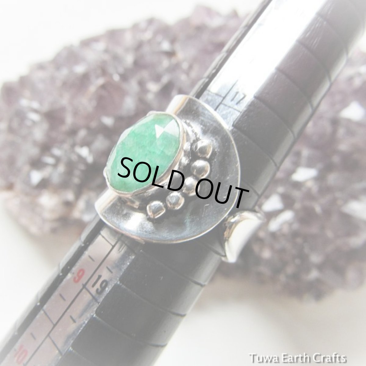 画像8: コロンビア産 天然エメラルド指輪リング15号*エスニック/トライバルデザイン*天然石パワーストーンアクセサリー (8)