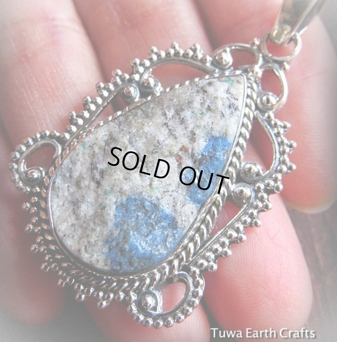 画像4: ログインで15％OFF♪ 1点物　高品質Ｋ２ストーン（アズライトイングラナイト）原石　ペンダントトップ★天然石パワーストーンアクセサリー　ジュエリー　ヒーリングクリスタル　レアストーン (4)