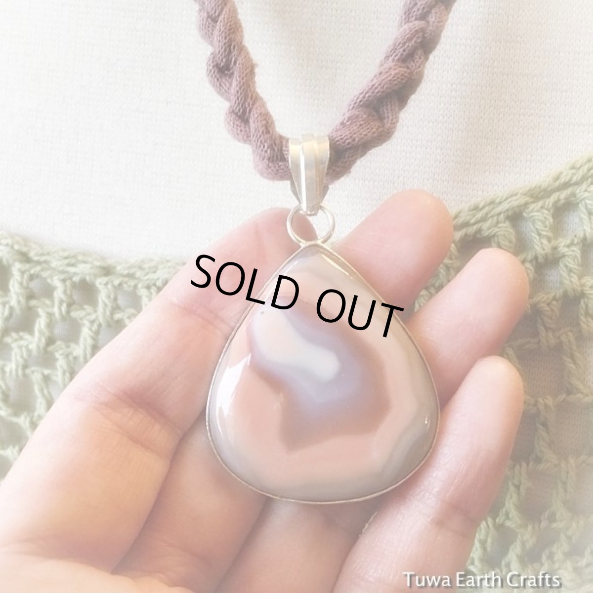 画像6: 1点もの　不思議模様　ボツワナ産アゲート　天然石ペンダントトップ　魔よけパワーストーン*ハンドメイドアクセサリー (6)