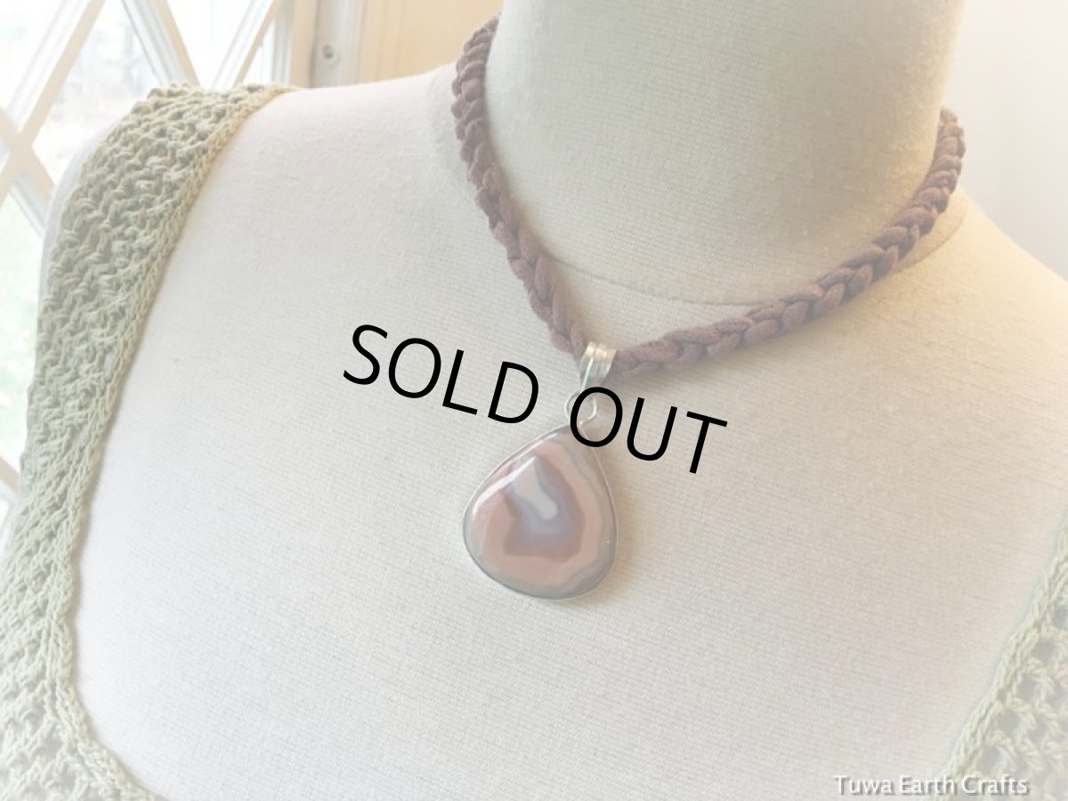 画像10: 1点もの　不思議模様　ボツワナ産アゲート　天然石ペンダントトップ　魔よけパワーストーン*ハンドメイドアクセサリー (10)