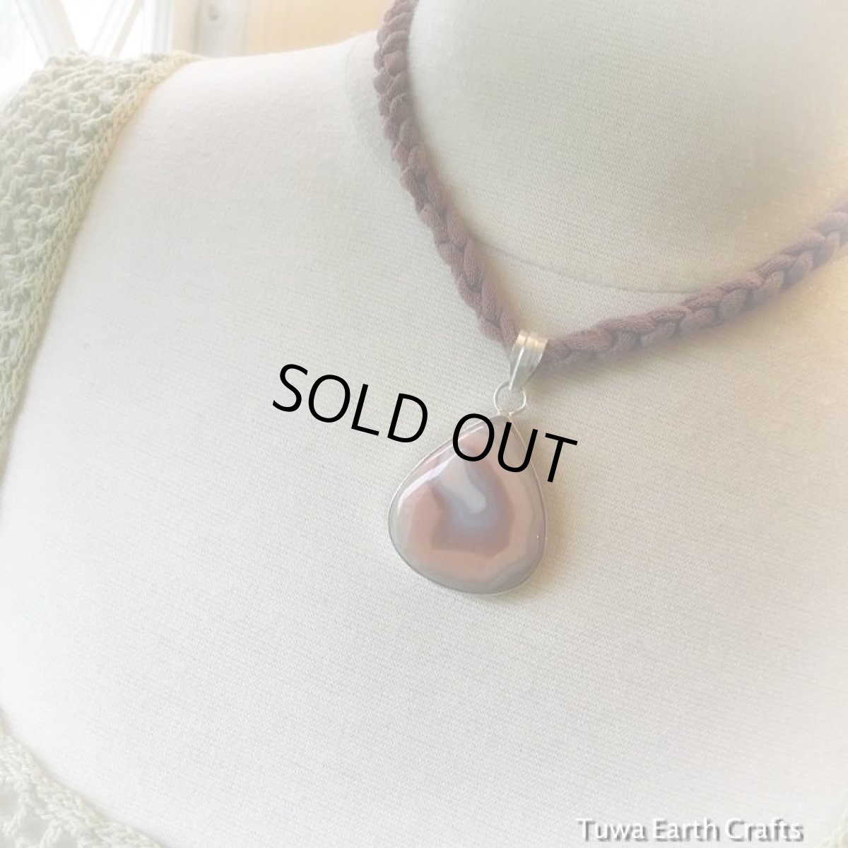 画像7: 1点もの　不思議模様　ボツワナ産アゲート　天然石ペンダントトップ　魔よけパワーストーン*ハンドメイドアクセサリー (7)