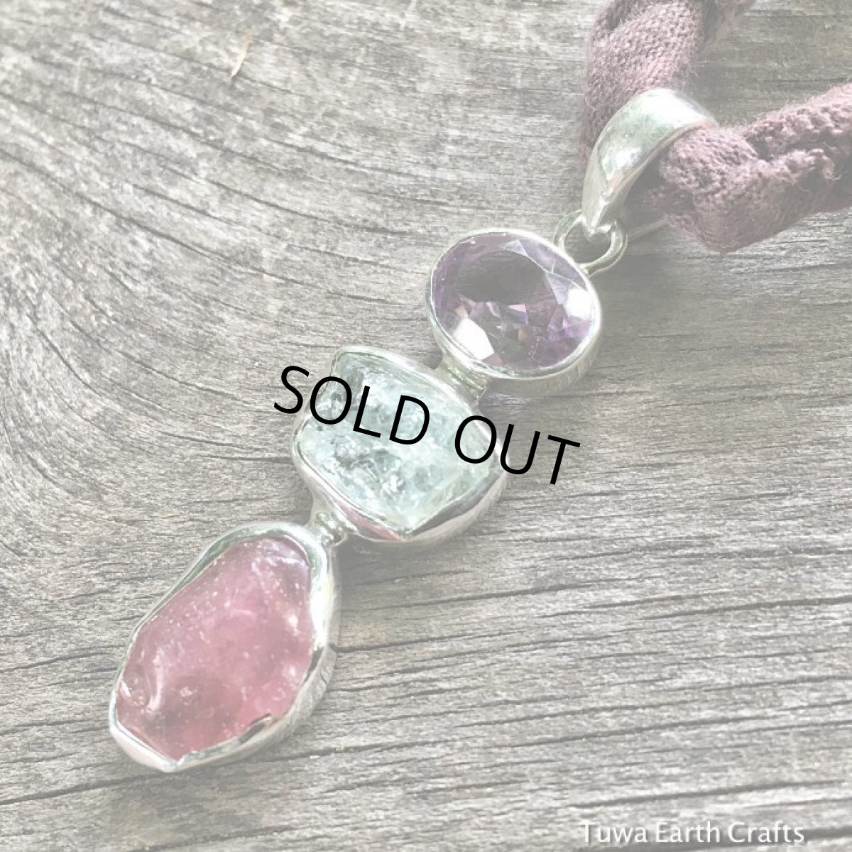 画像5: 1点物　天然ルビー＆アクアマリン原石＆きらきらアメジスト　ペンダントトップ★スターリングシルバー ジュエリー 天然石 パワーストーン (5)