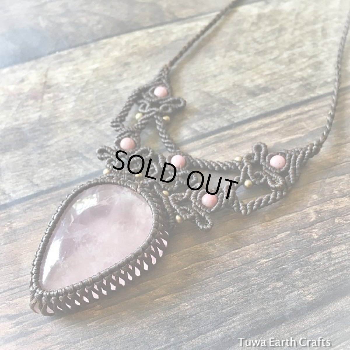 画像3: 【愛と平和のシンボル】高品質大ぶりローズクォーツ(ブラジル産)＋ロードナイト　ネックレス*ペンダント＊1月誕生石＊天然石パワーストーンアクセサリー (3)