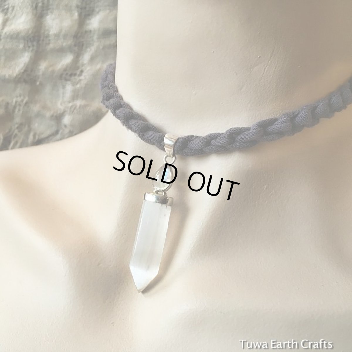 画像19: 【癒しの石】1点物大ぶり高品質セレナイトポイント＆宝石質レインボームーンストーン　ペンダントトップ★スターリングシルバー★ヒーリングストーン (19)