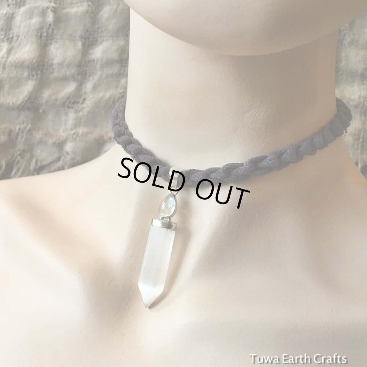 画像20: 【癒しの石】1点物大ぶり高品質セレナイトポイント＆宝石質レインボームーンストーン　ペンダントトップ★スターリングシルバー★ヒーリングストーン (20)