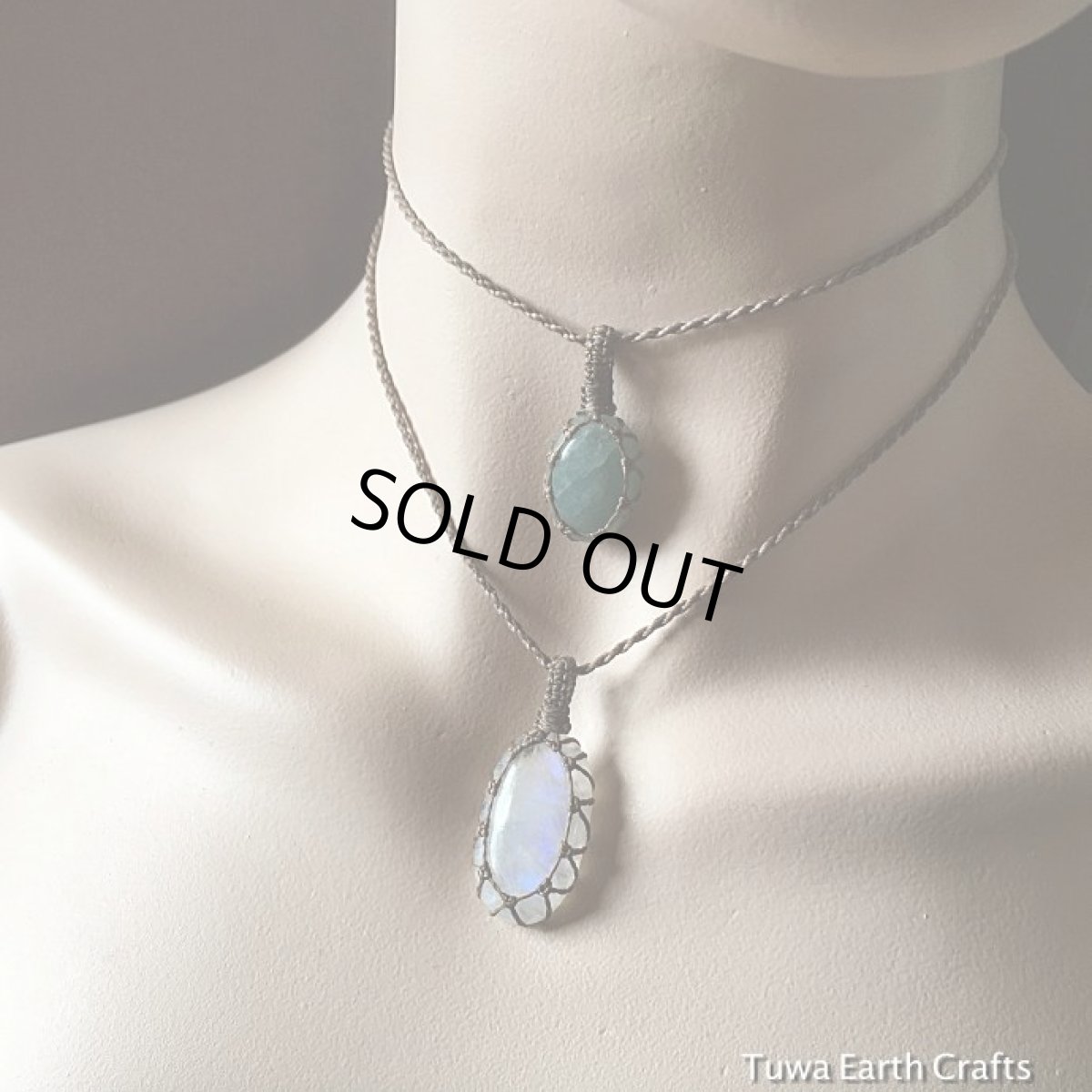 画像14: 1点物　高品質ブルームーンストーン　ペンダント・ネックレス★シンプル＆ナチュラル　天然石パワーストーンアクセサリー　マクラメ　ハンドメイド (14)